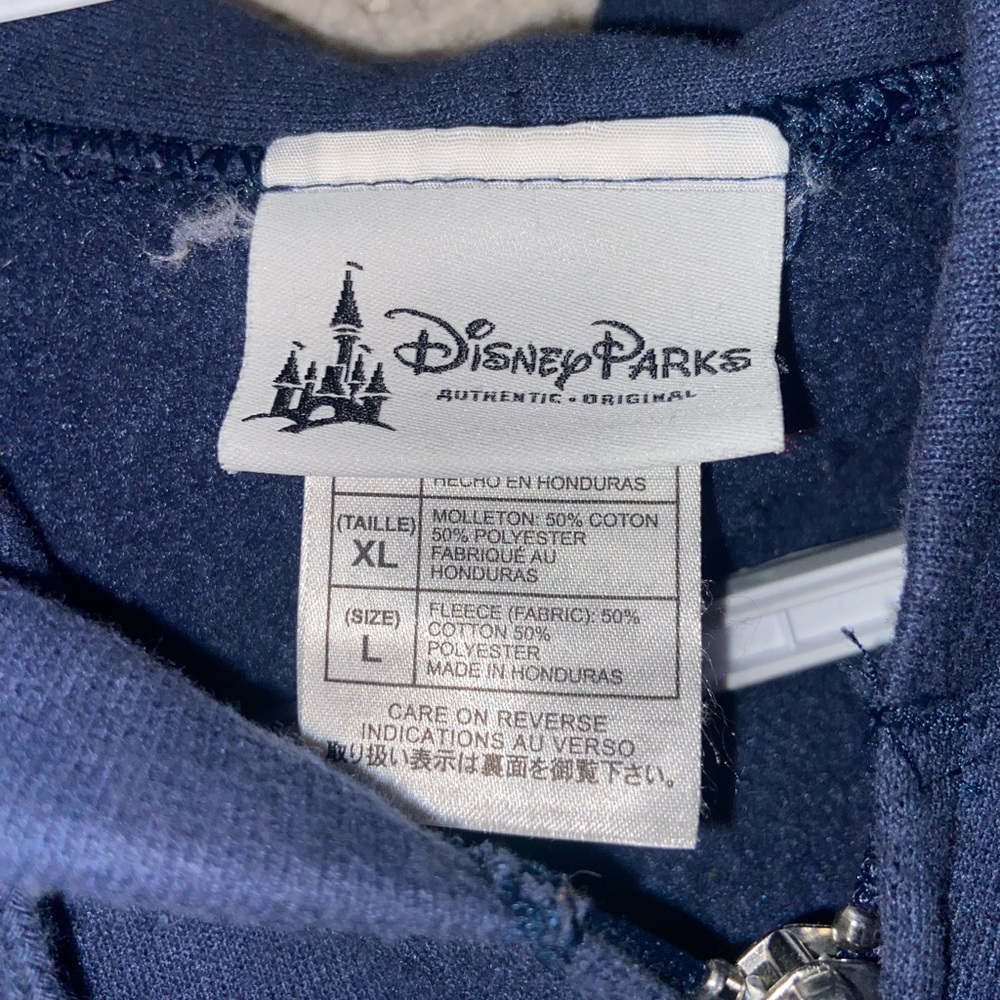 Epcot World Showcase Disney Parks Zip Up Mickey USA States Blue Hoodie Jacket - Picture 5 of 6